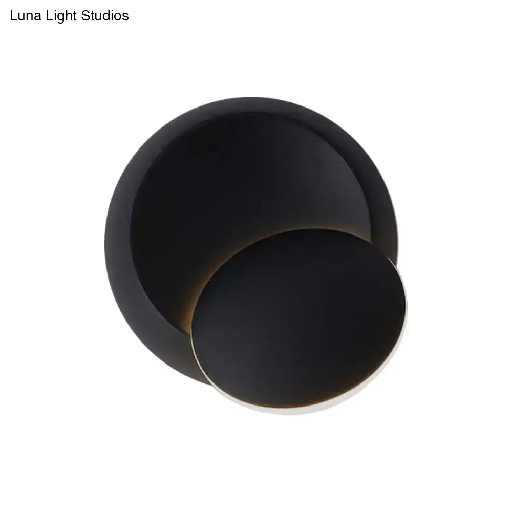 Pink Gold Circular Wall Light by Decorbites, black matte round wall sconce with discs on Tampa Home & Garden Store