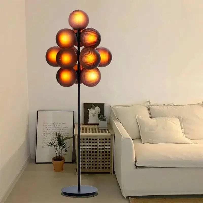 Modern Purple Decorbites Glass Bubble Floor Lamp