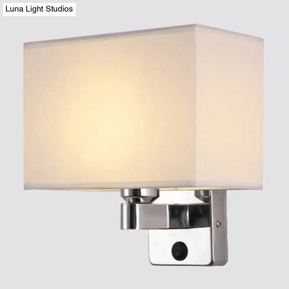 Chrome Fabric Oval Shade Wall Sconce with polished chrome mount Decorbites on Tampa Home & Garden Store