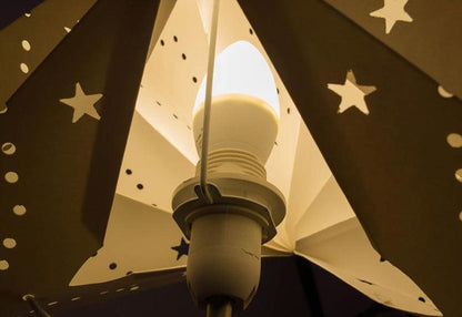 ST125090AYC desk lamp Stevvex with paper star shade and warm LED light on Tampa Home & Garden Store