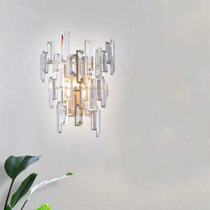 Rose Gold Crystal Wall Lamp by Decorbites, modern crystal panel wall sconce on Tampa Home & Garden Store