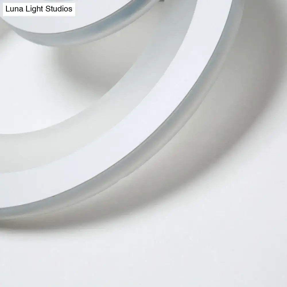 White LED wall light by Decorbites, circular ring design with frosted diffuser on Tampa Home & Garden Store