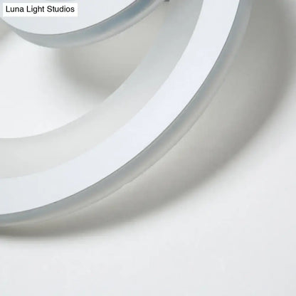 White LED wall light by Decorbites, circular ring design with frosted diffuser on Tampa Home & Garden Store