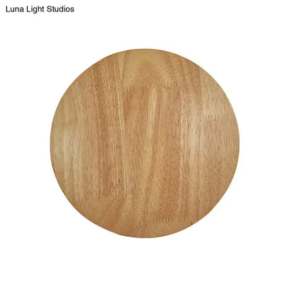 Wood LED wall lighting round wooden disc by Decorbites on Tampa Home & Garden Store