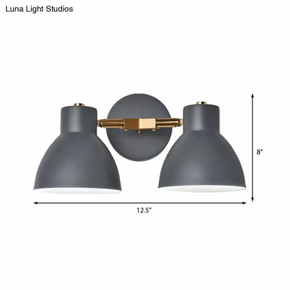 Decorbites Sage Gray Wall Sconce with dual gray shades and brass mount 12.5in wide on Tampa Home & Garden Store