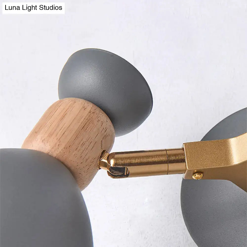 Modern Sage and Gray Double Shade Wall Sconce