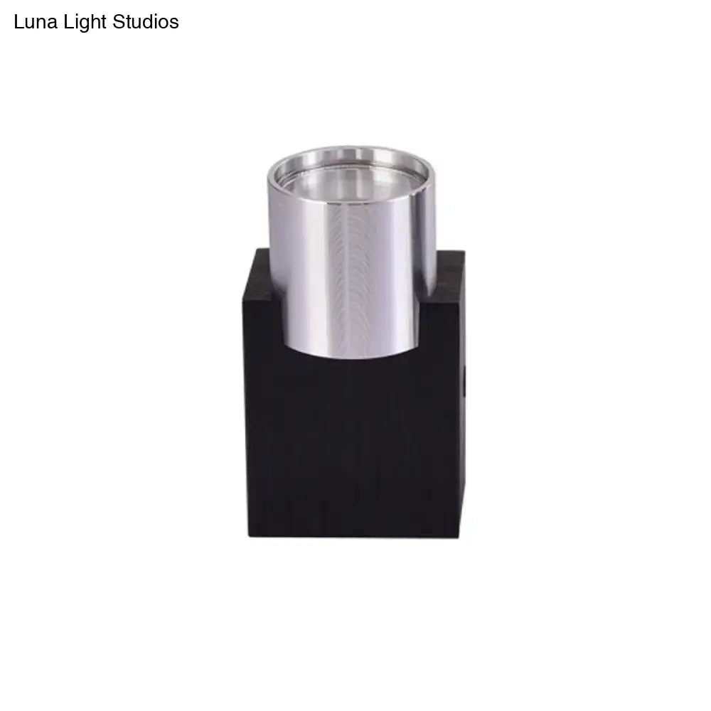 Silver Aluminum Wall Light with black square base by Decorbites on Tampa Home & Garden Store