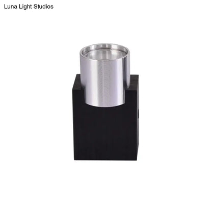 Silver Aluminum Wall Light with black square base by Decorbites on Tampa Home & Garden Store