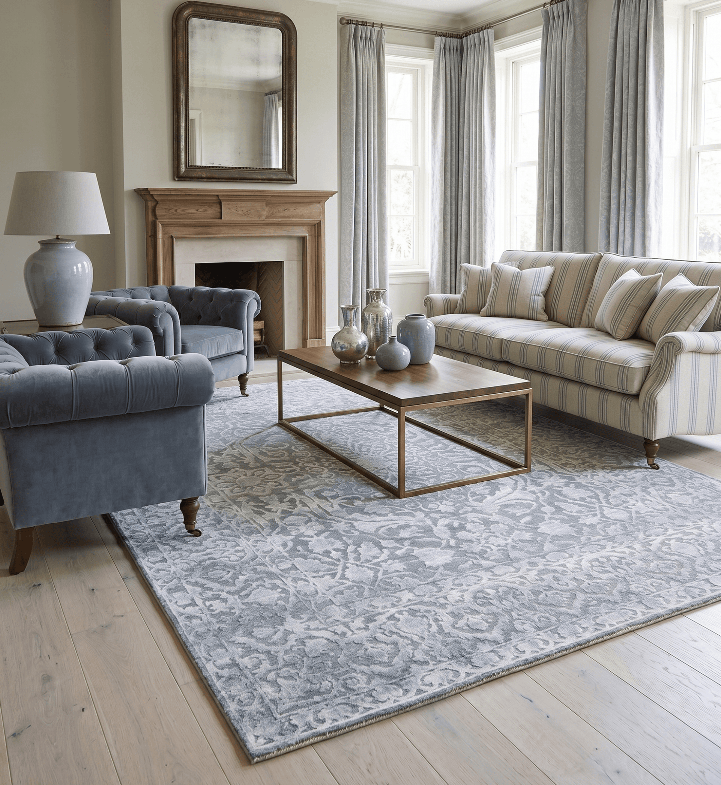 8'x10'  Modern Hand made Hand-spun wool and Handspun Bamboo Silk  Area  Rug  | The Rug Decor | TRD2021810