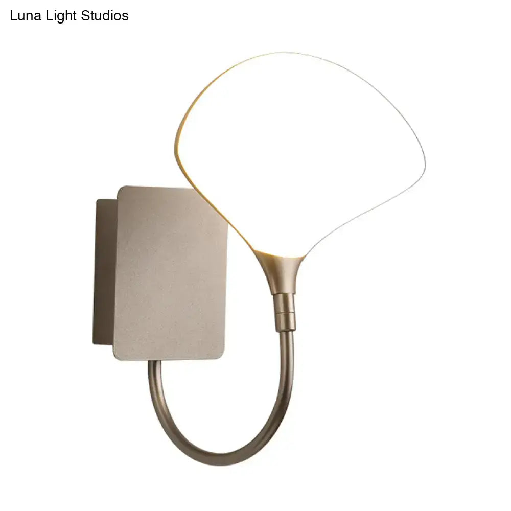 Gold Arched Acrylic Wall Lamp by Decorbites with square backplate on Tampa Home & Garden Store