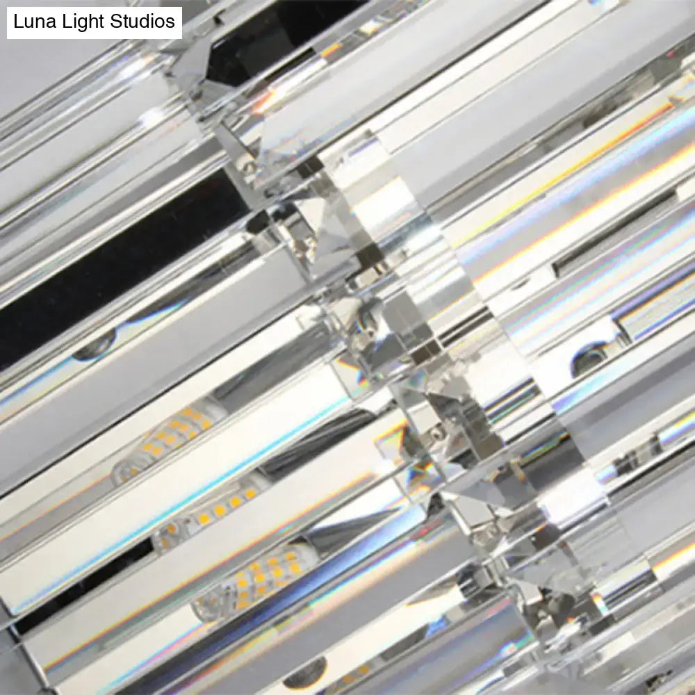 Silver Crystal Wall Sconce with hanging prisms by Decorbites on Tampa Home & Garden Store