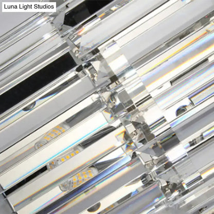 Silver Crystal Wall Sconce with hanging prisms by Decorbites on Tampa Home & Garden Store