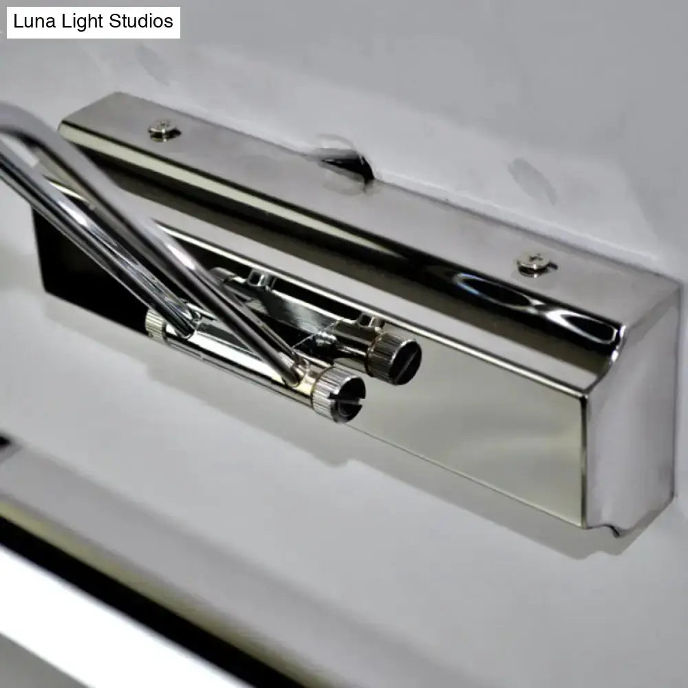 Silver Finish Linear Wall Mount Led Vanity Lamp