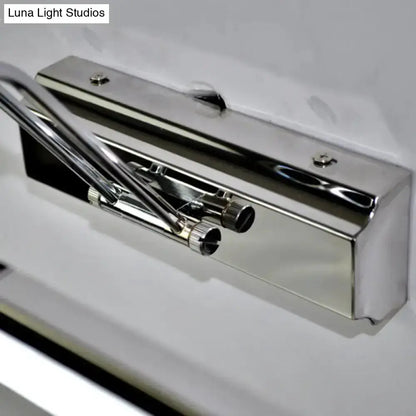 Silver Finish Linear Wall Mount Led Vanity Lamp