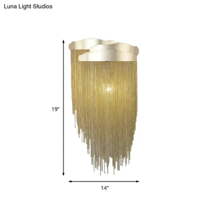 Modern Tassel Design Wall Lamp In Silver and Gold