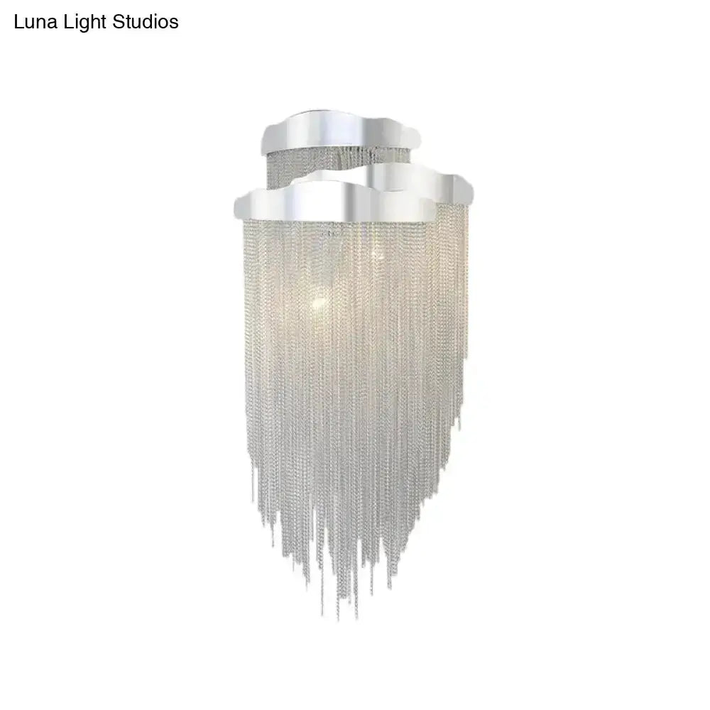 Modern Tassel Design Wall Lamp In Silver and Gold