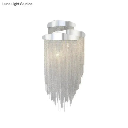 Modern Tassel Design Wall Lamp In Silver and Gold