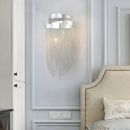 Modern Tassel Design Wall Lamp In Silver and Gold