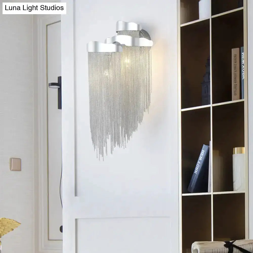 Modern Tassel Design Wall Lamp In Silver and Gold