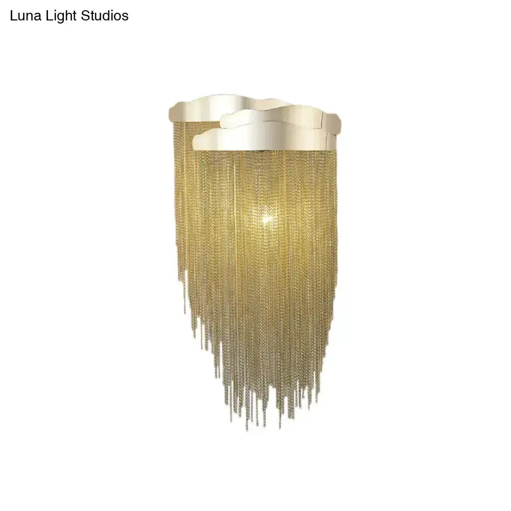 Modern Tassel Design Wall Lamp In Silver and Gold