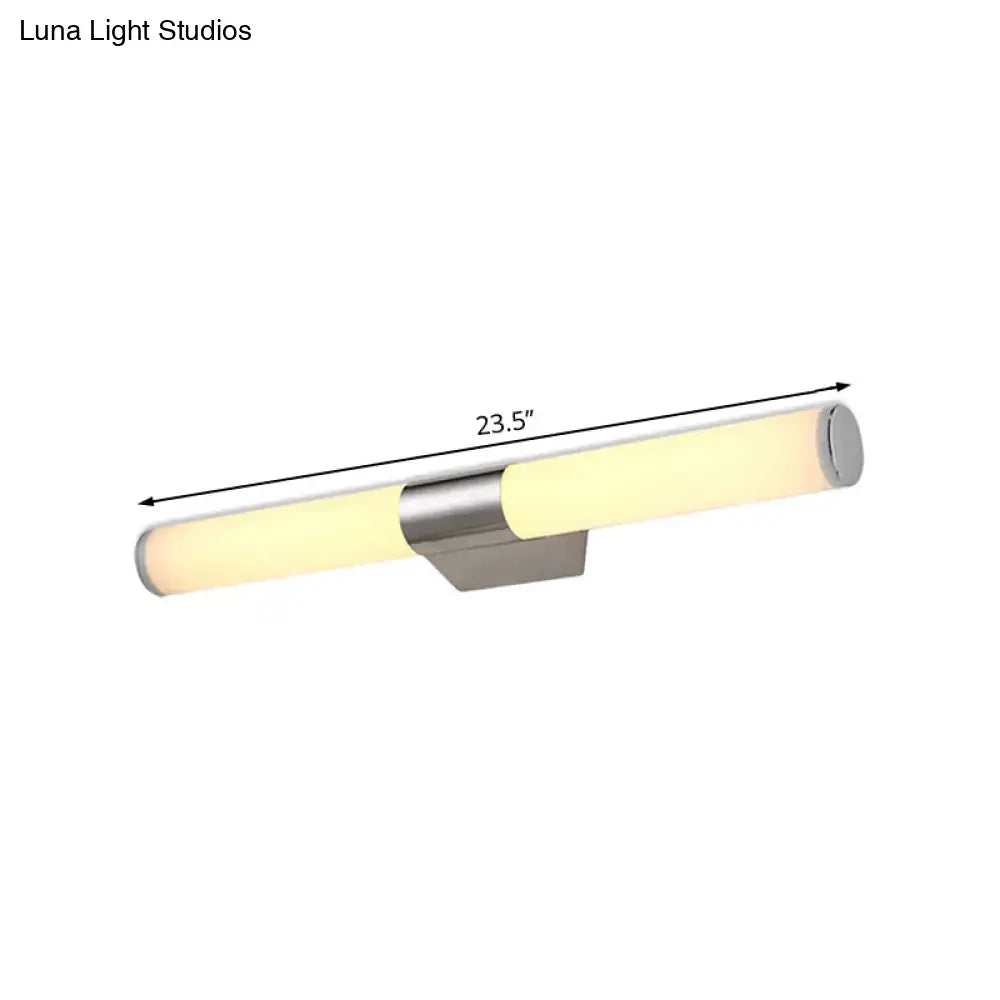 Chrome LED wall sconce with frosted acrylic diffusers, metal design, Decorbites, 23.5in long on Tampa Home & Garden Store