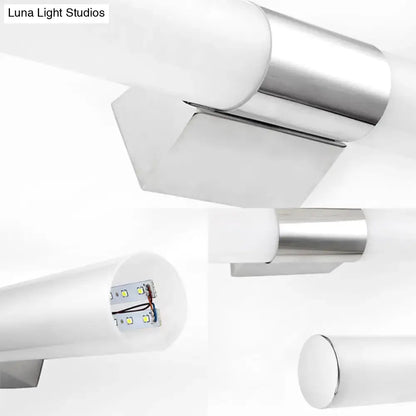 Chrome LED wall sconce with visible LED module, acrylic and metal design by Decorbites on Tampa Home & Garden Store