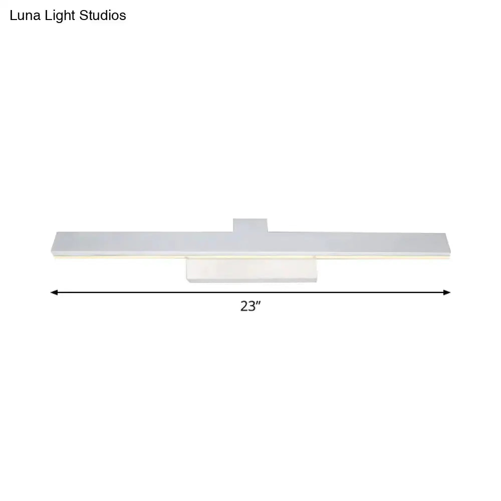 Decorbites modern silver LED vanity light bar for bathroom, 23-inch minimalist fixture on Tampa Home & Garden Store