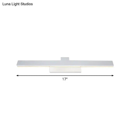 Modern silver LED vanity light, minimalist bathroom fixture Decorbites on Tampa Home & Garden Store