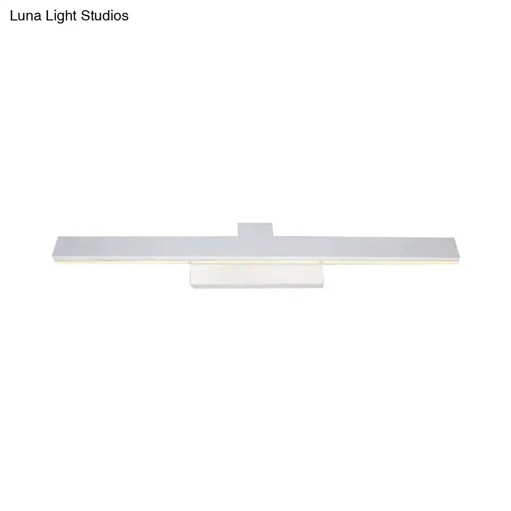 Modern silver minimalist LED bathroom vanity light bar with mounting block by Decorbites on Tampa Home & Garden Store