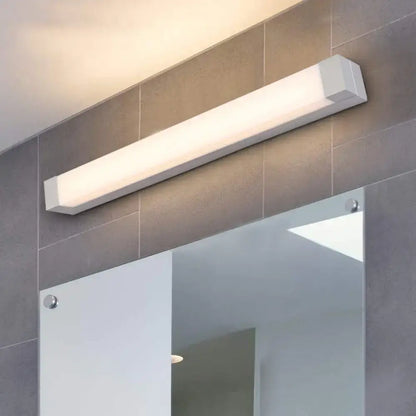 Silver rectangular vanity sconce with frosted diffuser, Decorbites, Home & Garden on Tampa Home & Garden Store