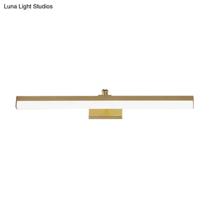 Brass LED wall light long linear bar with white illumination and mounting block Decorbites on Tampa Home & Garden Store