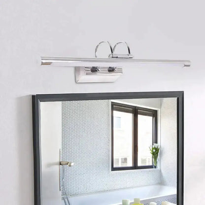 Decorbites chrome LED bathroom vanity wall lamp, slender bar design, chrome finish on Tampa Home & Garden Store