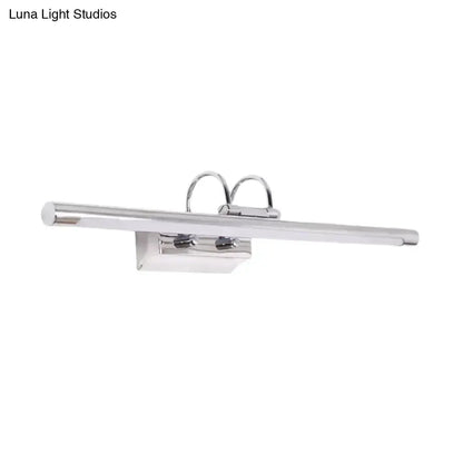 Modern slender chrome LED wall lamp vanity light long bar design Decorbites on Tampa Home & Garden Store