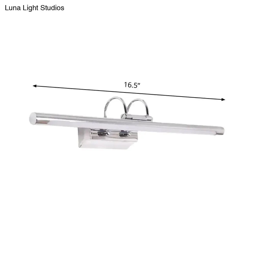 Modern slender chrome LED bathroom vanity wall light by Decorbites, 16.5 inch bar on Tampa Home & Garden Store