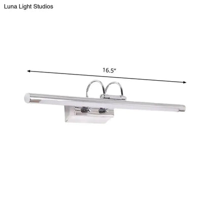 Modern slender chrome LED bathroom vanity wall light by Decorbites, 16.5 inch bar on Tampa Home & Garden Store