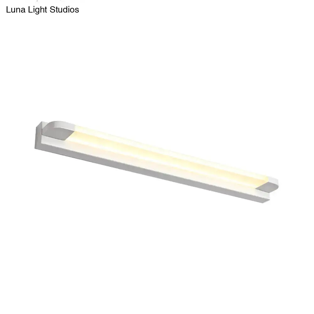 Modern slim LED bathroom vanity light, black & white finish, warm white LEDs Decorbites on Tampa Home & Garden Store