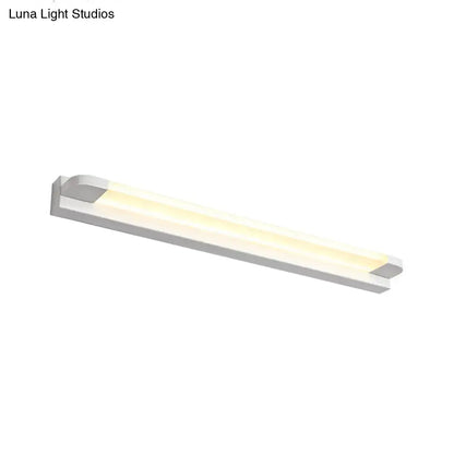 Modern slim LED bathroom vanity light, black & white finish, warm white LEDs Decorbites on Tampa Home & Garden Store