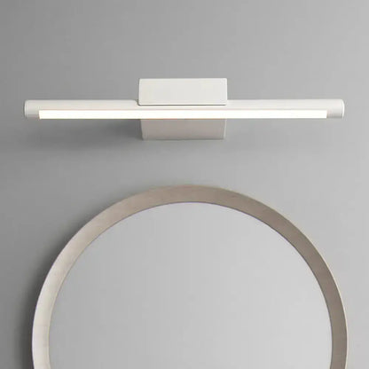 Modern slim white LED bathroom light fixture sconce, warm light, Decorbites on Tampa Home & Garden Store