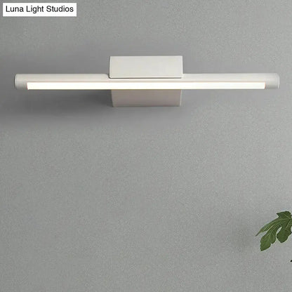 Modern slim white LED bathroom light sconce with warm glow by Decorbites on Tampa Home & Garden Store