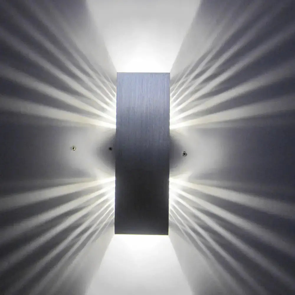 Aluminum LED Slotted Wall Sconce by Decorbites, silver metal finish, wall-mounted lighting on Tampa Home & Garden Store