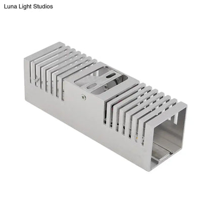 Aluminum LED Slotted Wall Sconce by Decorbites, silver heat-sink housing on Tampa Home & Garden Store
