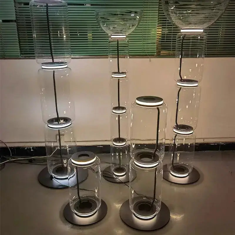 Modern Glass LED Floor Lamp for Living Room