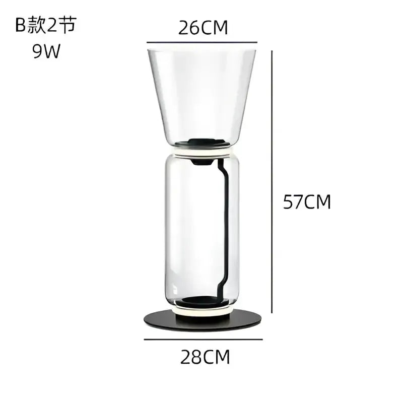 Modern Glass LED Floor Lamp for Living Room