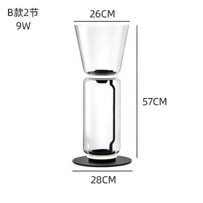 Modern Glass LED Floor Lamp for Living Room