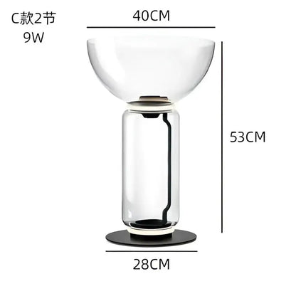 Modern Glass LED Floor Lamp for Living Room