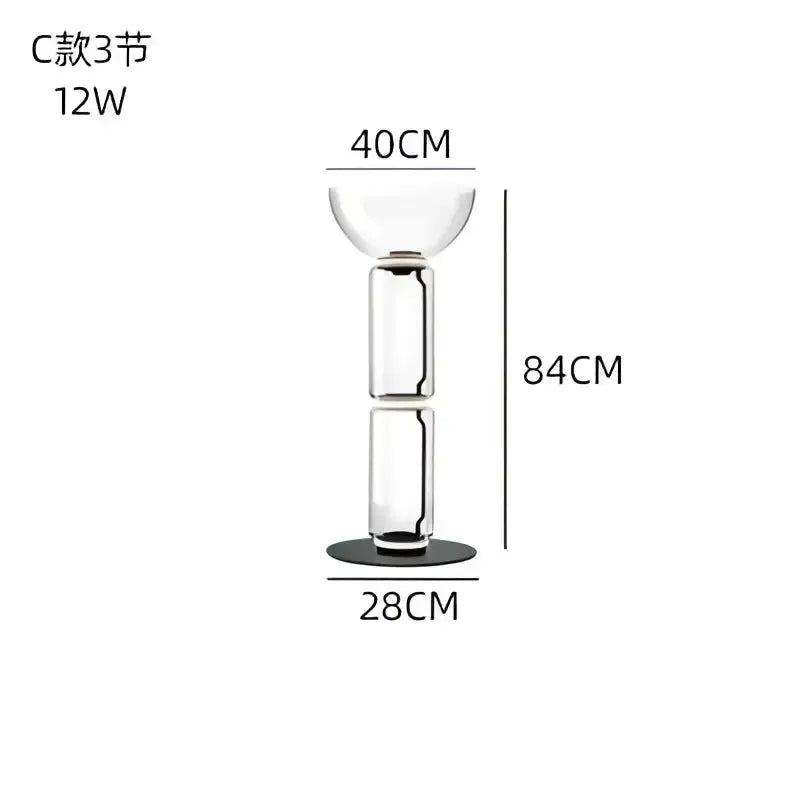 Modern Glass LED Floor Lamp for Living Room