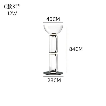 Modern Glass LED Floor Lamp for Living Room