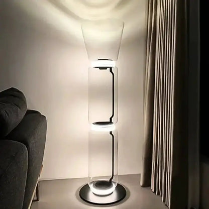 Modern Glass LED Floor Lamp for Living Room