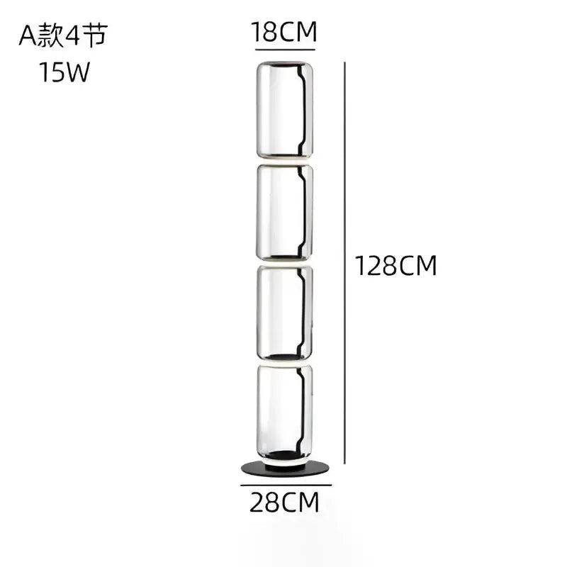 Modern Glass LED Floor Lamp for Living Room