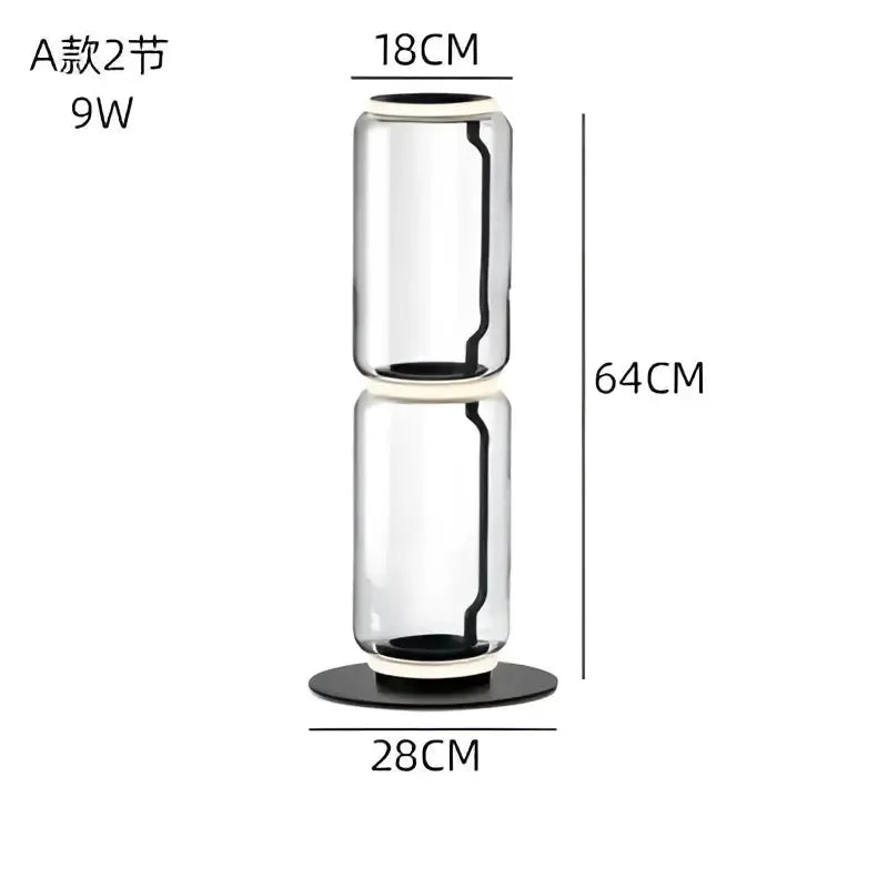 Modern Glass LED Floor Lamp for Living Room